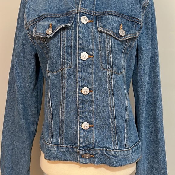 Hudson Los Angeles women’s denim trucker jacket sz S/M - Picture 3 of 12